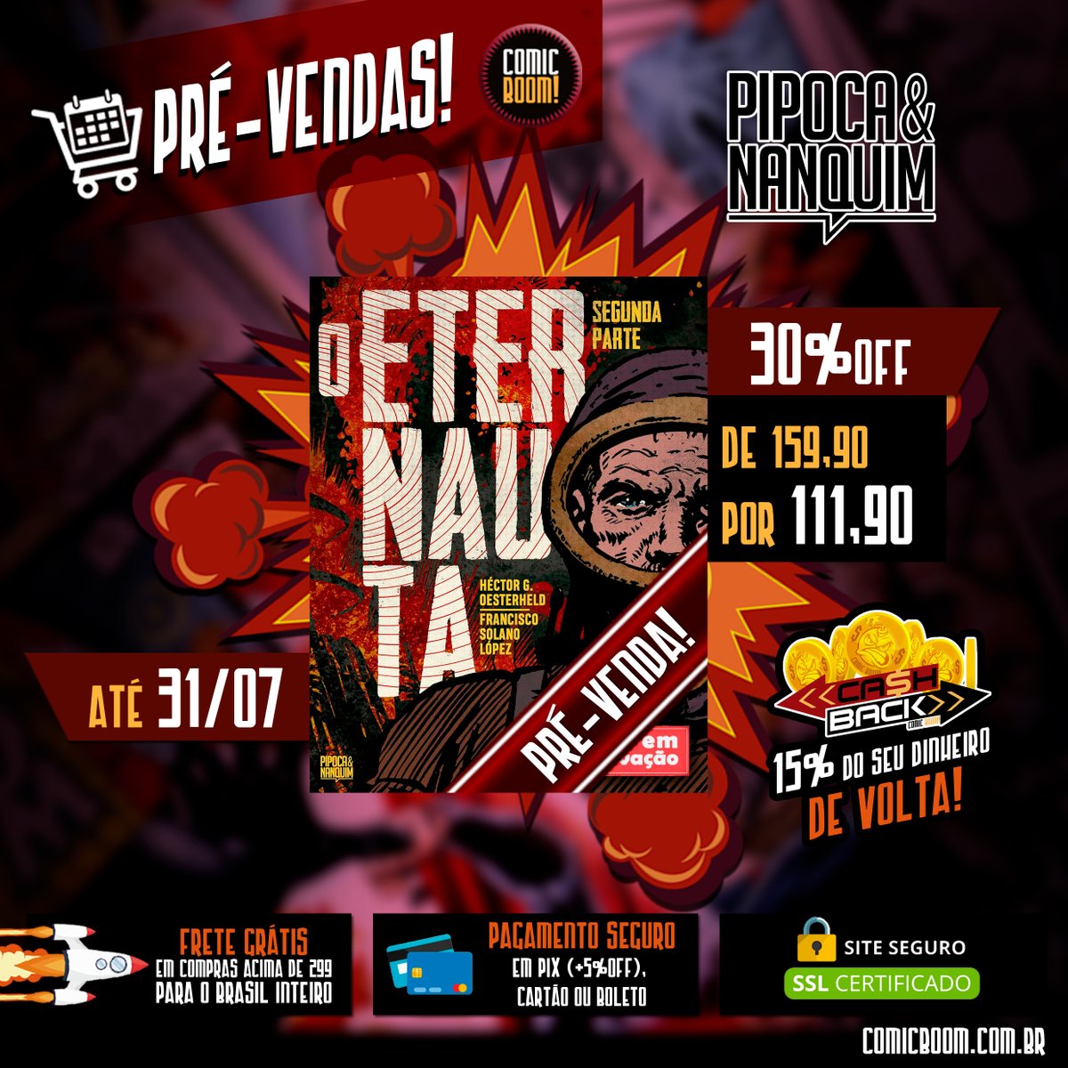 COMICBOOM_hqs's tweet image. O ETERNAUTA! Em breve novas edições por aqui!
Se liga nessas edições que estão em pré-venda em nosso site.
O Eternauta – Segunda Parte, da @PIPOCAENANQUIM;
O Eternauta 1969 (Nova Edição), da @canalcomixzone;
Bora aproveitar o desconto da pré-venda.
O link segue na bio.