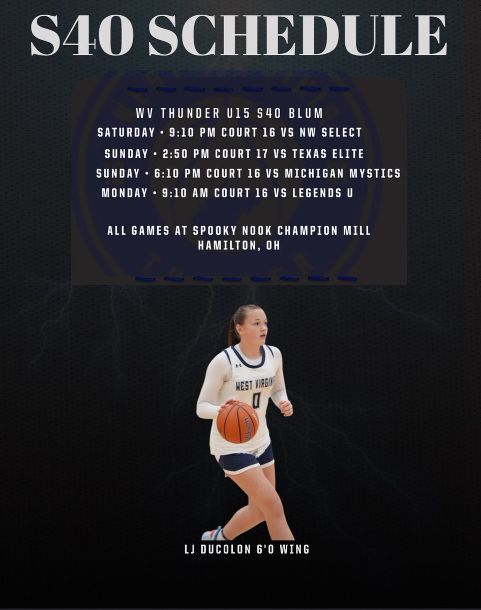 Complete list of games for the S40 session 2 starting tonight!