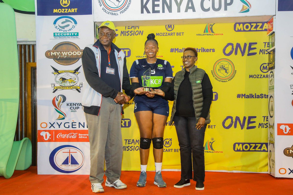 Our very own Esther Mutinda was named Player of the Match after a phenomenal performance in the semifinal clash!
The phenomenal setter stepped up big time, leading the team from two sets down to a stunning 3-2 comeback win over Kenya Prisons.