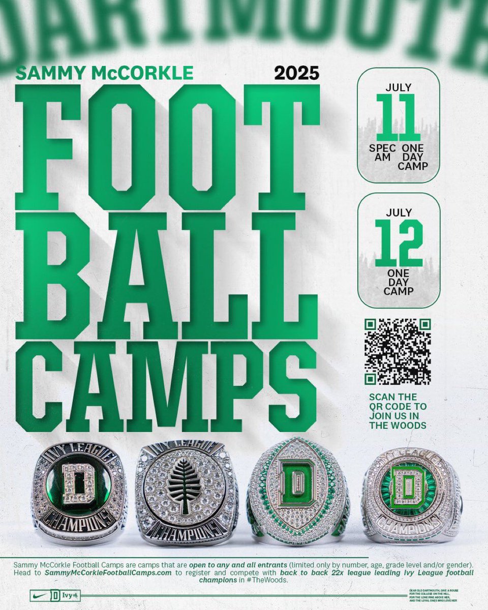 Today I will be at <a href="/DartmouthFTBL/">Dartmouth Football</a> showcase <a href="/oc_lincoln/">coachOCLincoln</a> <a href="/jarrettpaul25/">Jarrett Paul (JP)</a> <a href="/Paul_Litvak/">Coach Litvak</a> <a href="/CoachDaft/">Kevin Daft</a> <a href="/coach_dobes/">Don Dobes</a>