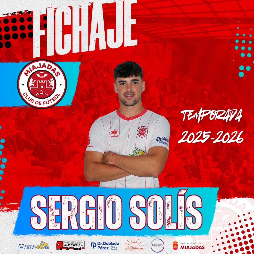 🔴⚪️ FICHAJE ⚪️🔴

📣 OFICIAL | Sergio Solís se convierte en nuestro tercer fichaje para la temporada 2025/2026 💥

Delantero con olfato goleador, gran movilidad y capacidad para generar peligro en el área rival ⚽🔥

¡Bienvenido a 🏡, Sergio!