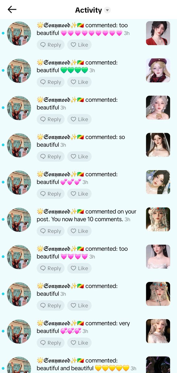 Interluse's tweet image. jantungku udah merosot ke perut ngira aku buat kesalahan gara-gara notif komen tiktok hampir 30+ ternyata isinya begini t___t lucu banget