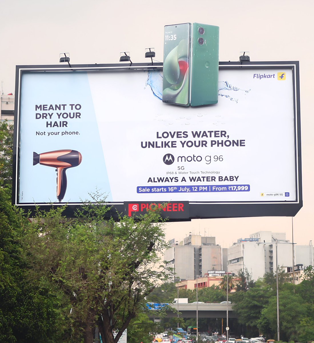 I tried changing songs at the gym with sweaty hands, and accidentally paused my playlist and dialed my boss instead.
Time for a heartbreak-proof upgrade: #MotoG96 with water touch tech, 144Hz 3D Curved pOLED Display.
#MotoG96onFlipkart drops on 16 July, 12 PM. #AllEyesOnYou