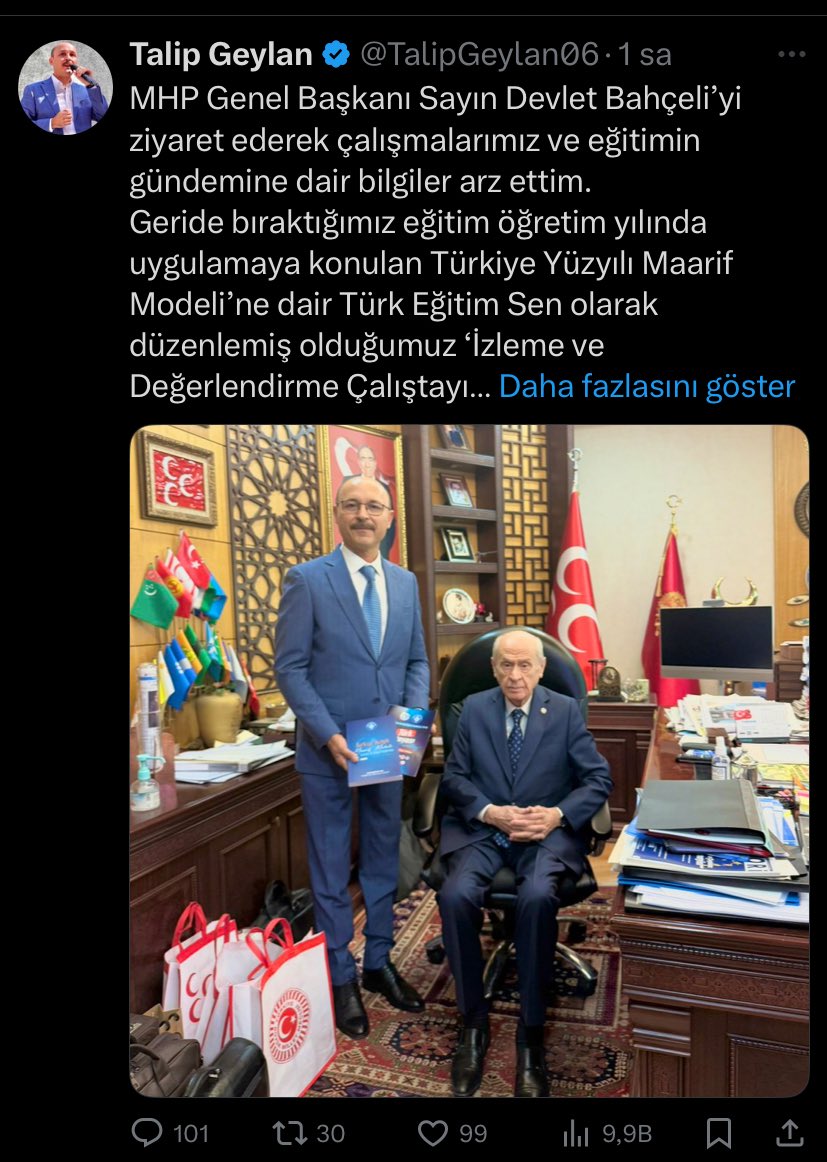 Sendikanın önündeki Türk ibaresini kaldırın bari. Üyelerinizle Demli çayınızı da için.