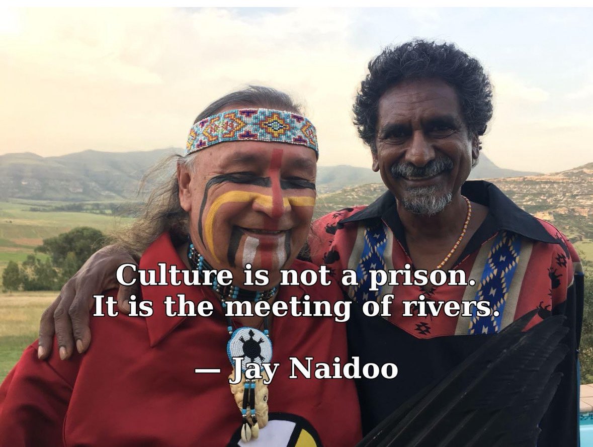 Jay Naidoo (@jay_naidoo) on Twitter photo I’ve seen culture weaponised.
But also culture as refuge, healing, invitation.
“Culture is not a prison. It is the meeting of rivers.”
Jay Naidoo
What’s a tradition that has helped you feel like you belong?
#UbuntuVerse #NotJustAPortrait #JayNaidooPoetry #CultureAsBridge I’ve seen culture weaponised.
But also culture as refuge, healing, invitation.
“Culture is not a prison. It is the meeting of rivers.”
Jay Naidoo
What’s a tradition that has helped you feel like you belong?
#UbuntuVerse #NotJustAPortrait #JayNaidooPoetry #CultureAsBridge