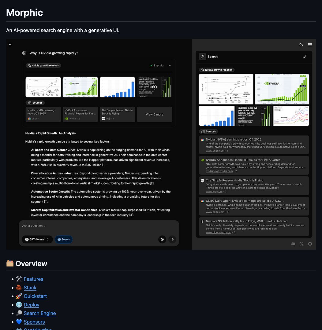 D4Vinci1's tweet image. morphic by @miiura
Discover a new search experience with Morphic, an AI-powered search engine with a generative UI! #MorphicSearch #AIsearch #GenerativeUI
