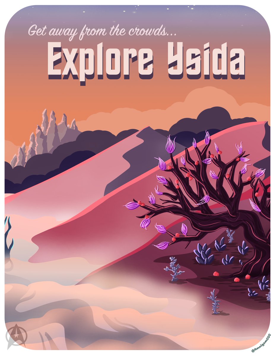 #DestinationPoster - #StarTrekProdigy Edition (2of3) - Ysida

Looking for a travel destination? Starfleet has got you covered! 🖖

A tribute to the incredible and gorgeous world-building of STProdigy!❤️

#Ysida #Travelpostcard #StarTrek #Fanart #LastflightoftheProtostar