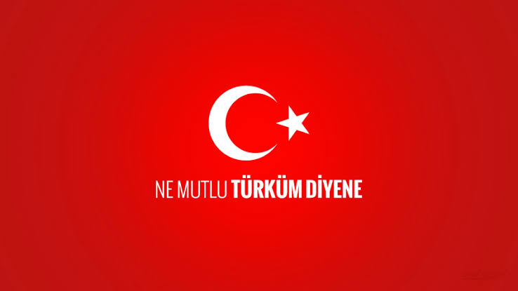 •Yaşasın Cumhuriyet,
•Yaşasın Türk Devleti,
•Yaşasın Türk Milleti,
•Yaşasın Türk Vatanı,
•Yaşasın Türk Bayrağı,
•Yaşasın Türk Ordusu;

Ne Mutlu Türk’üm Diyene! 🇹🇷