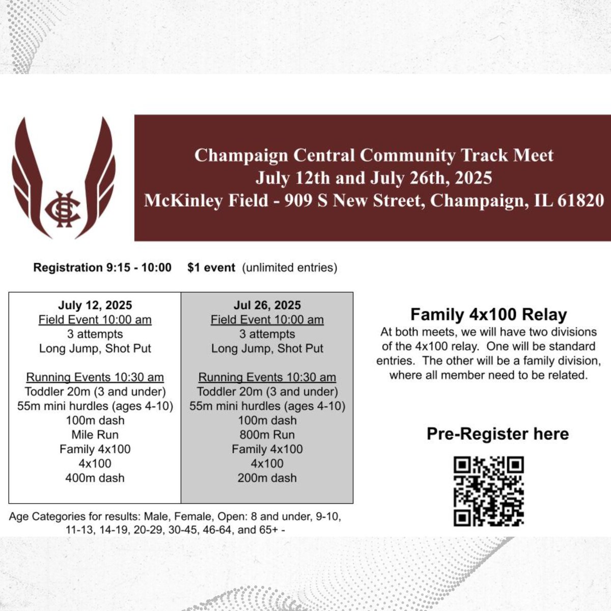 Our first community track meet is today!  Come join us!

You can register here: docs.google.com/forms/d/e/1FAI…