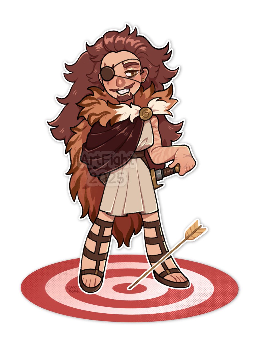 chiiakaart's tweet image. Bullseye! 🎯

Character belongs to NOBARA @ ArtFight

#artfight2025