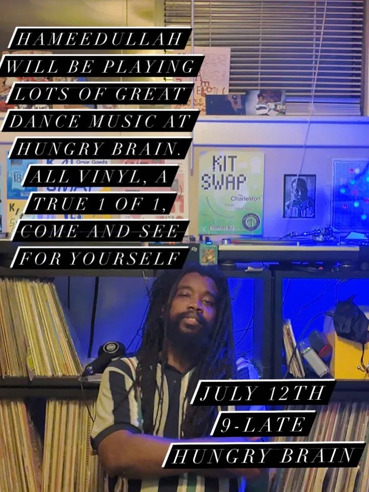 HungryBrainChi's tweet image. Saturday! Chicago native DJ, educator, beat maker and label owner Hameedullah will be delving into the depths of his record collection for a very special all vinyl DJ set. Ranging from funk and disco, to house and techno, and to whatever is in between. Doors: 7, Music: 9pm. FREE!