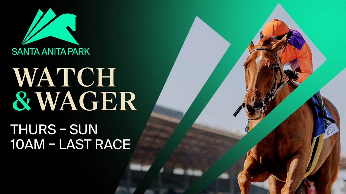 Wager on races from across the country this weekend at Santa Anita!
📍 Free admission + parking (Gate 5)
🍔 Food &amp; drinks from 11AM
⚠️ FrontRunner closed 7/10–7/13 for renovations.
santaanita.com/event/entertai…