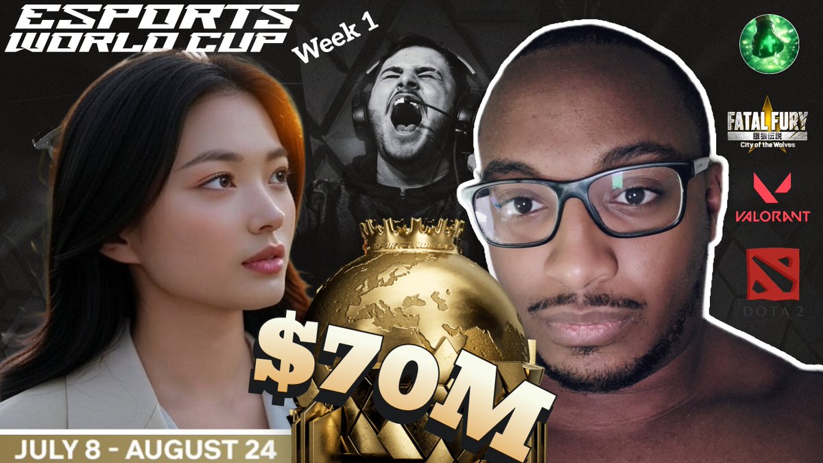 E-Sports World Cup Week 1

<a href="/VALORANT/">VALORANT</a> <a href="/DOTA2/">DOTA 2</a> <a href="/SNKPofficial/">SNK GLOBAL</a> 

<a href="/GamingOnRumble/">Gaming on Rumble 🏴‍☠️</a> we are bringing Esports to the masses!

Come throughhhh ⬇️ LINK ⬇️
