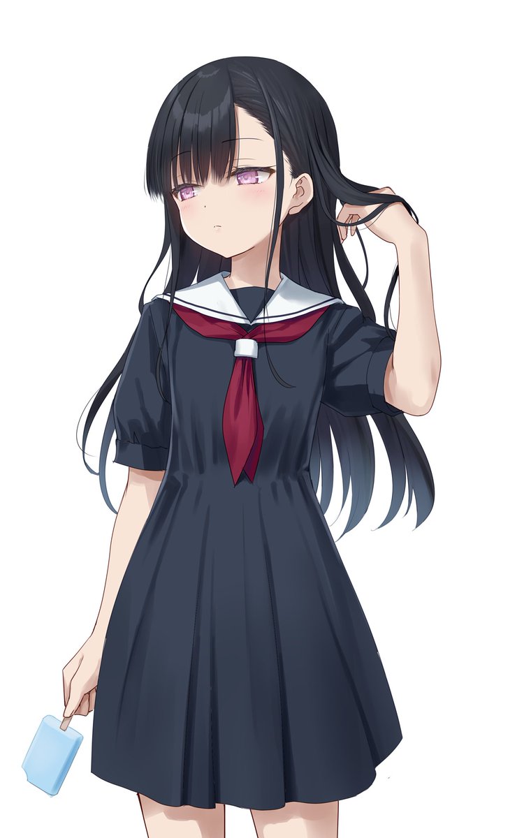 iktd13_'s tweet image. クールな彼女は暑さも平気…ではない