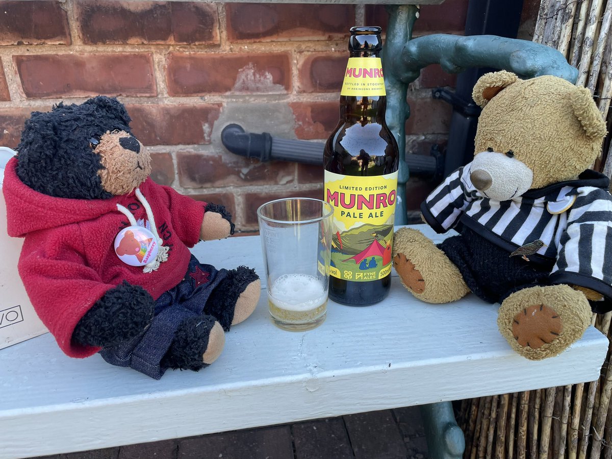 For any of the #MountaineeringBears we found a special beer to have in the garden last night. Very nice it was too. Sending Mummy back to <a href="/coopuk/">Co-op</a> for more.