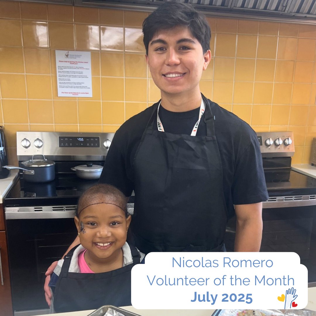 🍳 July Volunteer of the Month: Nicolas! 👨‍🍳💛 Thank you for sharing your cooking passion with the kids at RMHC South Florida! Your fun classes bring joy and confidence to families. #VolunteerOfTheMonth #RMHCSFL #KeepingFamiliesClose #CookingWithHeart #Grateful