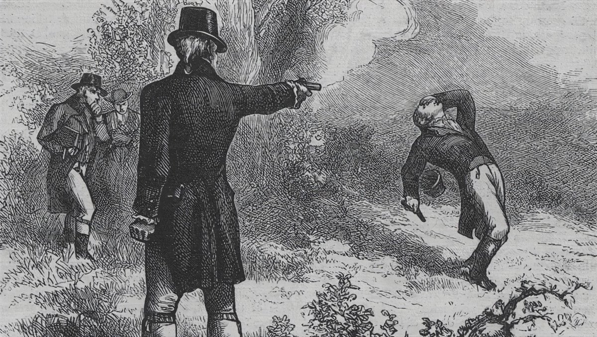 CapitolHistory's tweet image. #OTD in 1804, #AlexanderHamilton died from a gunshot wound suffered in a duel with VP Burr. Though the #history is unclear, it is likely both took a shot. #Hamilton missed (perhaps purposefully). But Burr did not. Hamilton died, along with the last vestiges of Burr’s reputation.