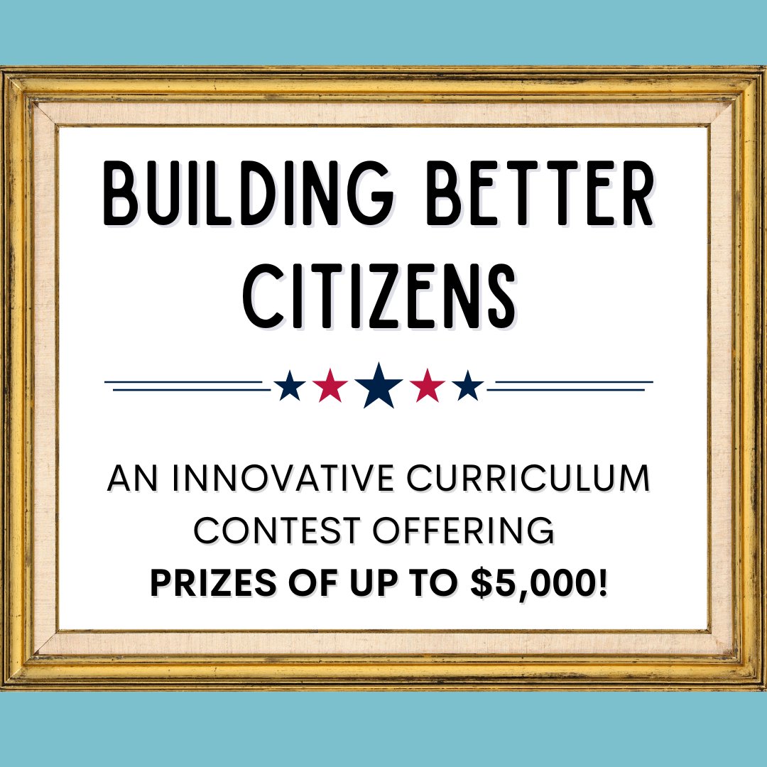 Gilder_Lehrman's tweet image. Teachers are invited to participate in Building Better Citizens, Gilder Lehrman's lesson plan contest for K–12 teachers offering up to $5,000 in prizes!
Click the Link for More Info and to Register: ow.ly/xuIe50WovSz