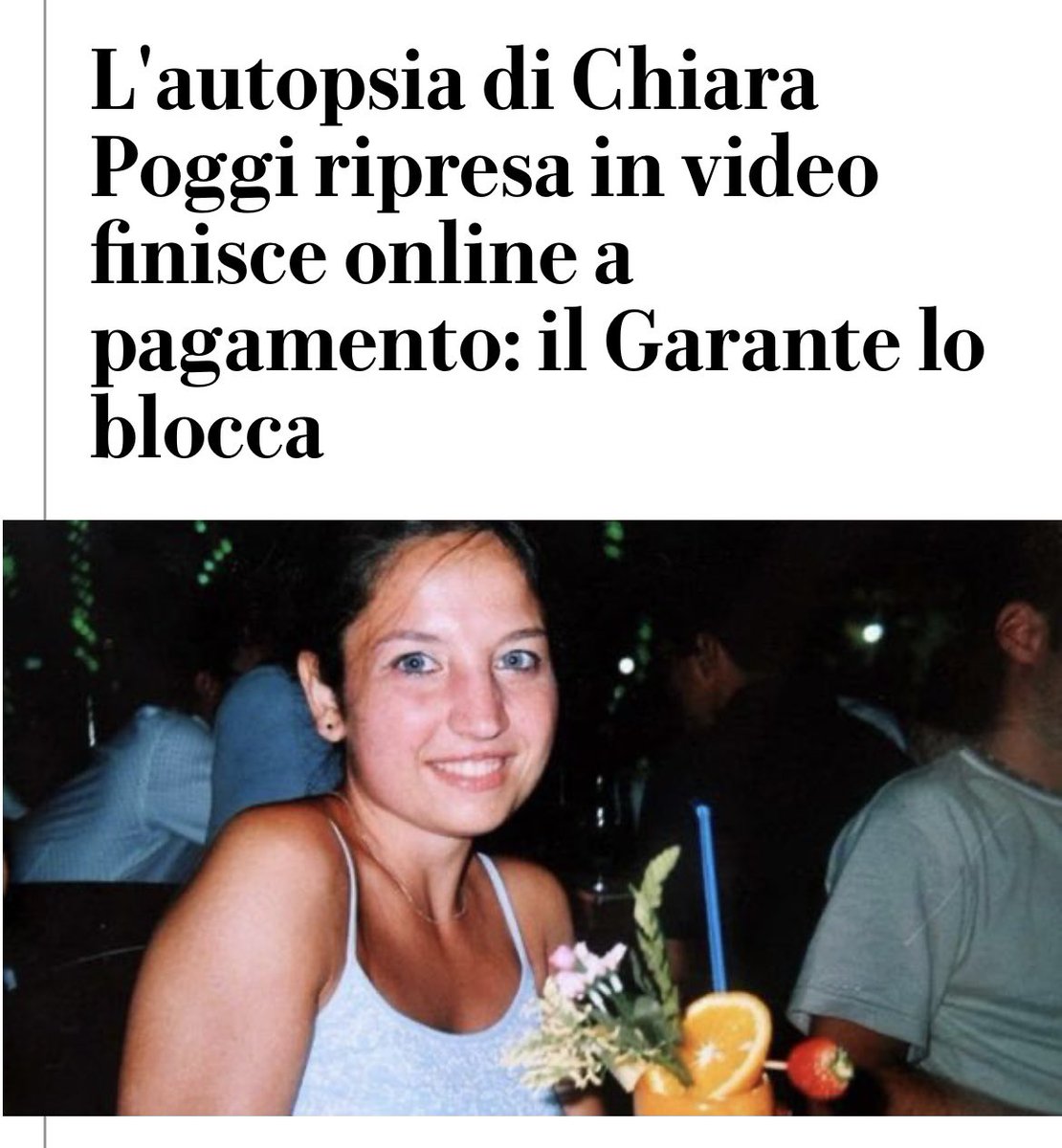 Vendere il video dell’autopsia di Chiara Poggi non è solo disumano. È traffico di morte, è mercato del macabro.
Chi ha diffuso quel video ha riaperto una ferita mai chiusa, condannando la famiglia Poggi a un nuovo strazio.
A loro va la nostra piena solidarietà.
A chi specula sul