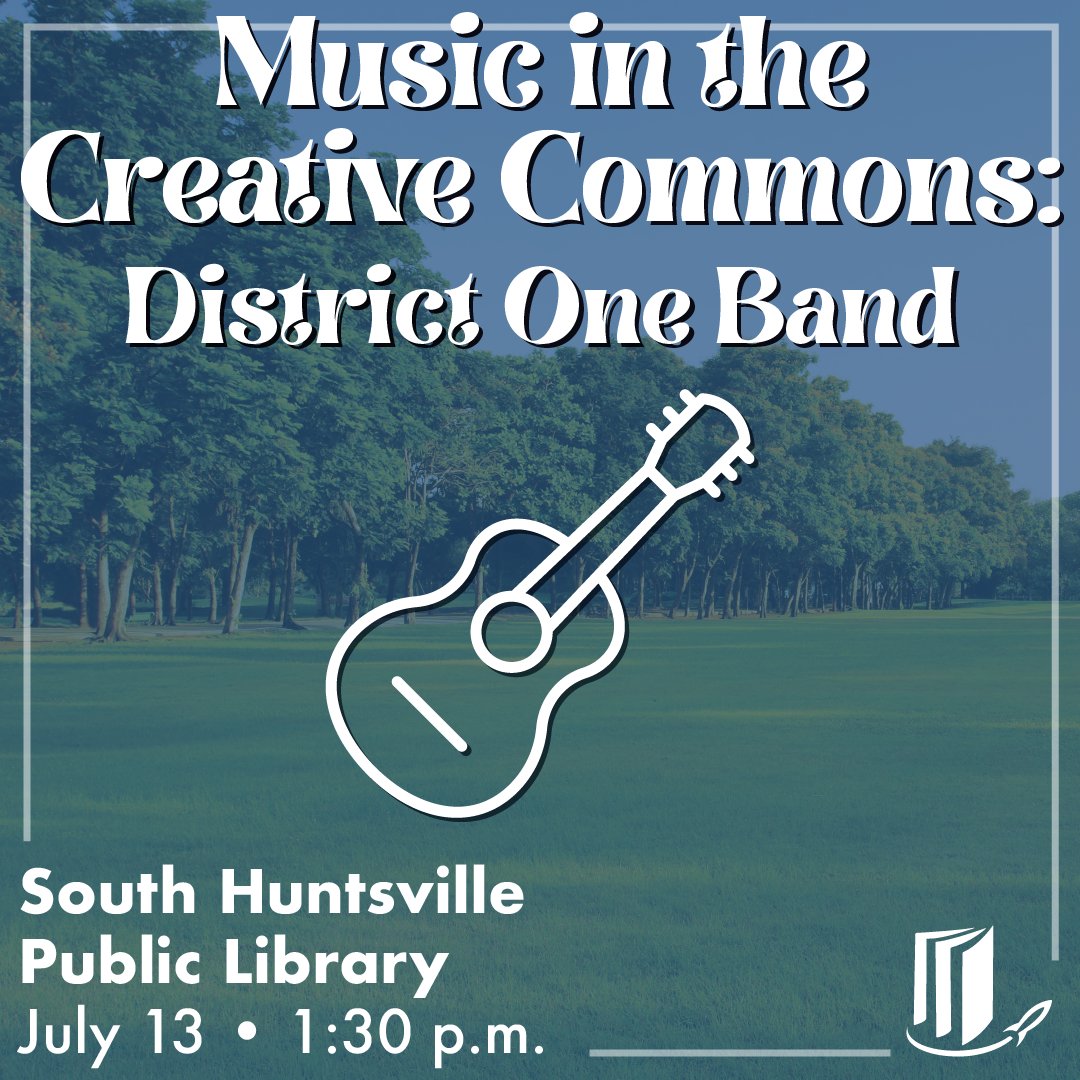 HMCPL's tweet image. District One Band returns 🎶tomorrow🎶 for our free Sunday Concert series! Enjoy the band&apos;s lively mix of Bluegrass, Light Rock, Americana, and Gospel music. Pick up a treat from the HATCH Coffee Shop to enjoy while you listen! ☕🎵
#HMCPL #PublicLibrary #LiveMusic #Music