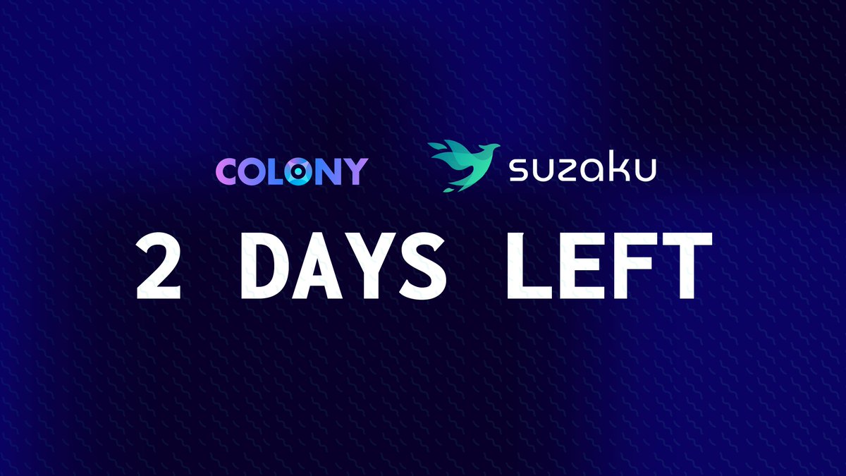 2 days left to register for our Public Sale on <a href="/Colonylab/">COLONY 🔺</a> ⌛️

✅ 100% unlock at TGE
✅ KYC issues have been resolved

Register now 👉 app.colonylab.io/early-stage/de…

Don't miss your shot to get in early!