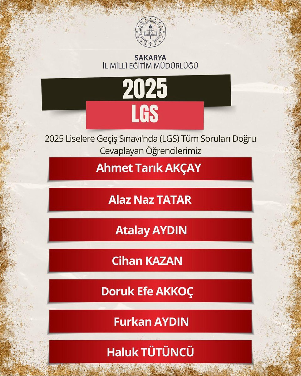 2025 LGS sınavında 500 tam puan alarak bizlere büyük bir onur yaşatan değerli öğrencilerimizi, onları her daim destekleyen ailelerini ve özveriyle emek veren öğretmenlerimizi içtenlikle kutluyor, her birine ayrı ayrı teşekkürlerimi sunuyorum.