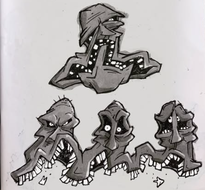 scribblejunkie's tweet image. playing around with mouths/teeth/eyeballs in my sketchbook..