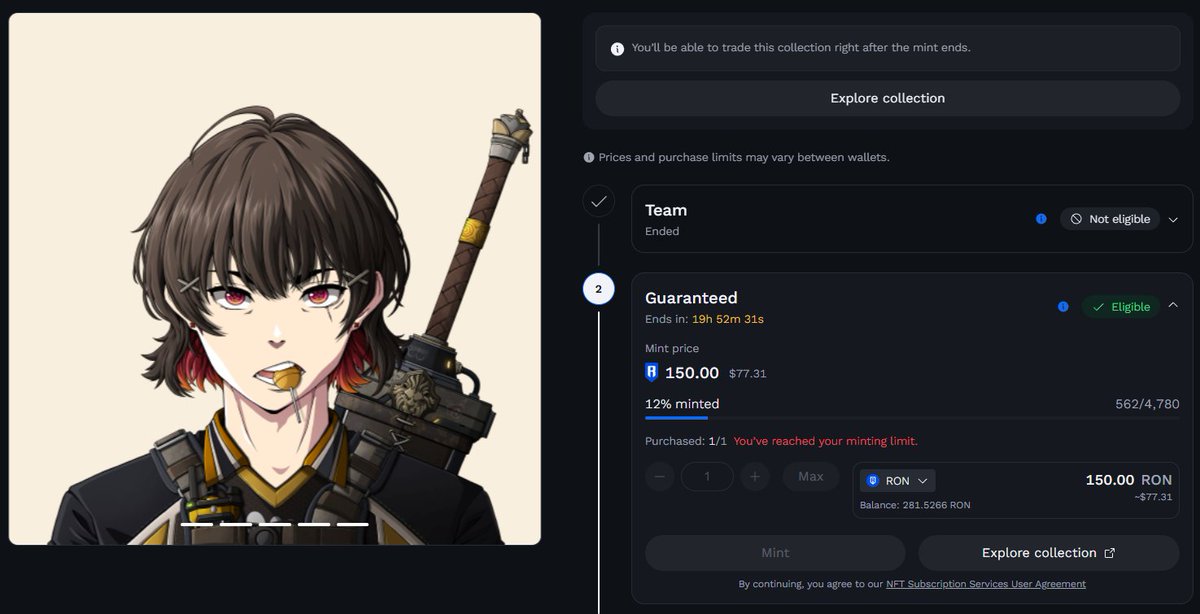 0xAizek's tweet image. The PFP weโve all been waiting for is finally out! Canโt wait to see the female version next~
@AwakenHunterNFT @daryl24_eth
