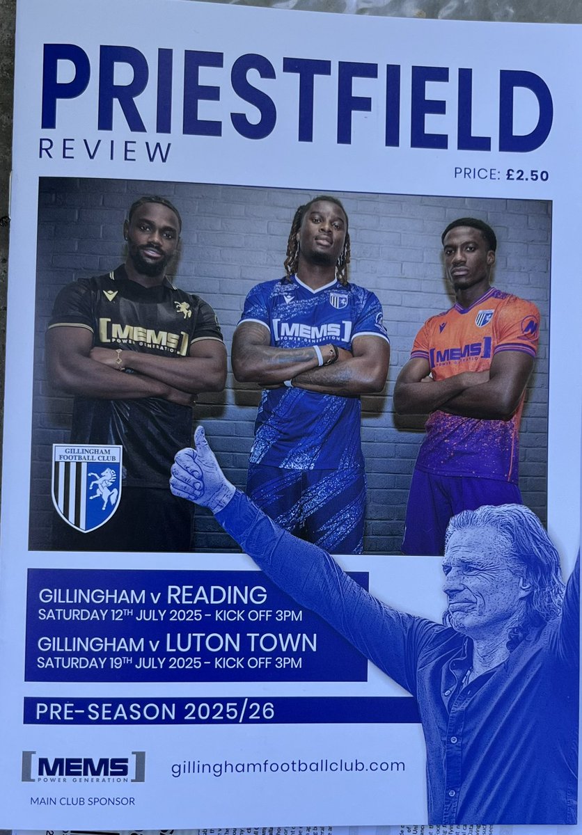 HertsRoyal's tweet image. Made it to Priestfield for today’s #readingfc friendly, another programme to add to the 2025 collection, sitting in the shade and it’s actually quite chilly…lovely