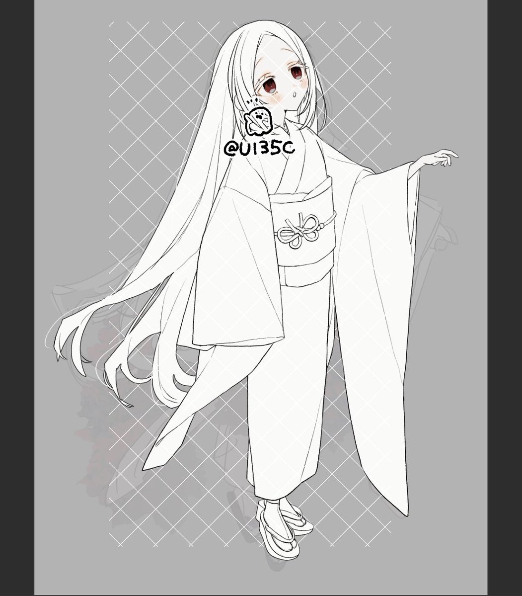 U135C's tweet image. 途中の絵