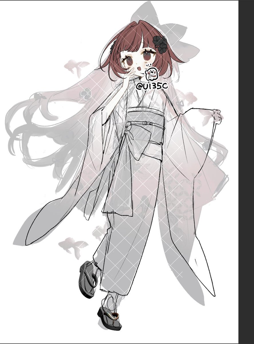 U135C's tweet image. 途中の絵