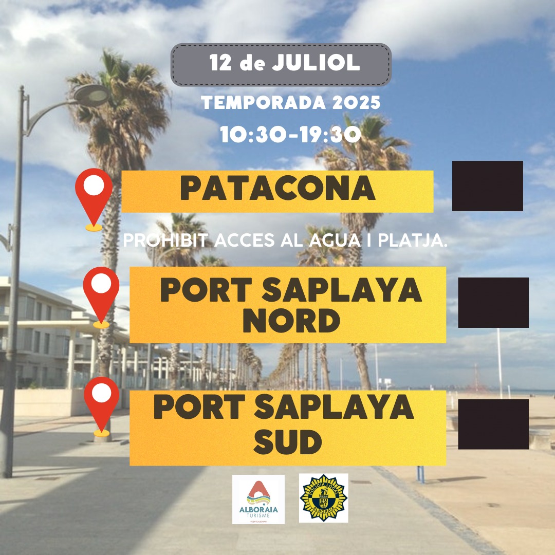 ⚠️ INFORMACIÓ IMPORTANT.-
🚨 𝙋𝙇𝘼𝙏𝙂𝙀𝙎 𝙏𝘼𝙉𝘾𝘼𝘿𝙀𝙎 🚨