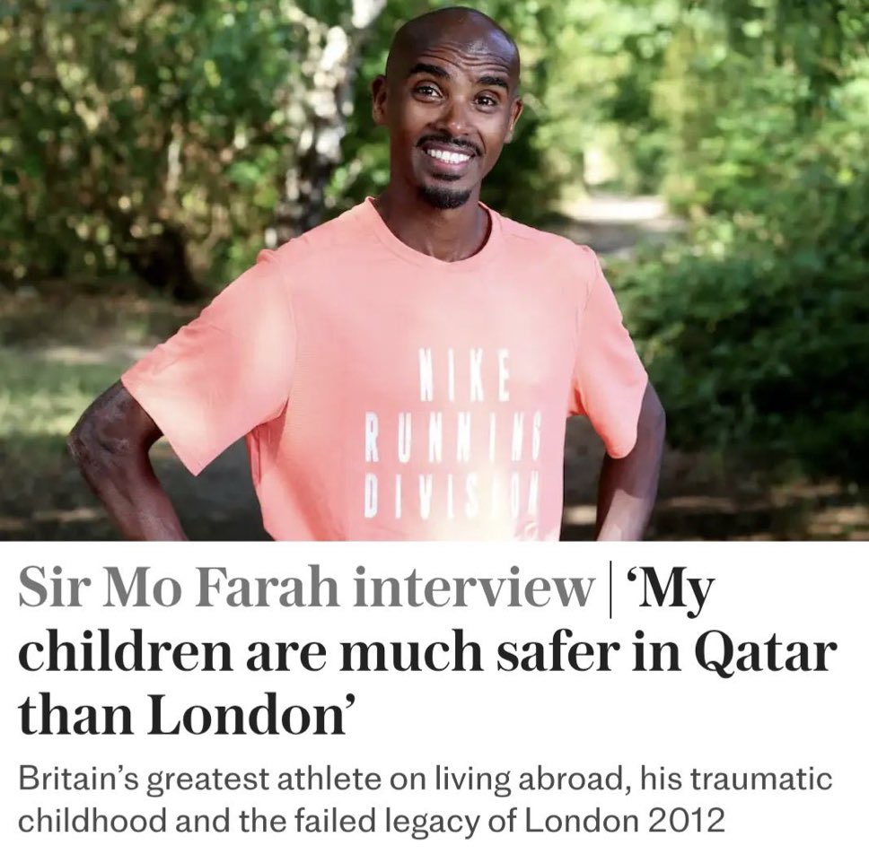 It’s okay when Mo Farah says it, when the average person does, it’s dismissed as “far right propaganda”.