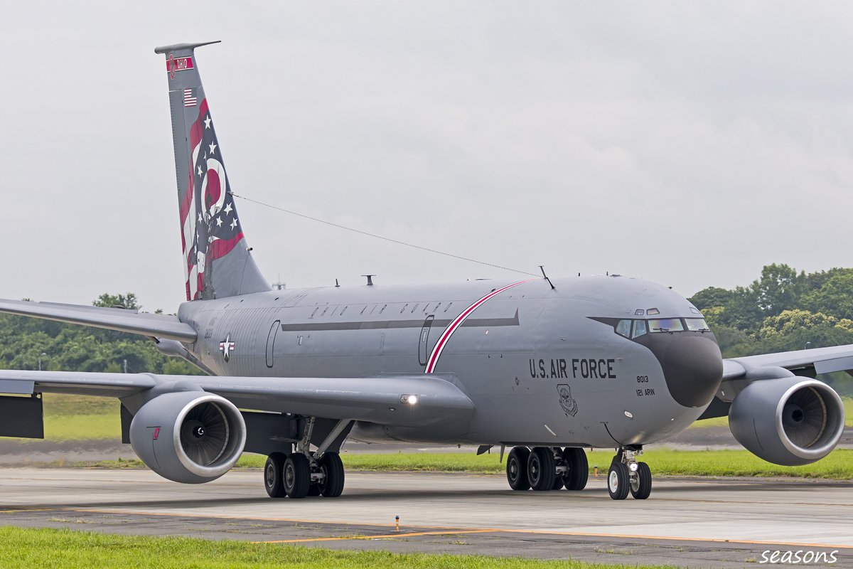 Seasons4100's tweet photo. 2025/7/12 TY
Welcome to Japan！！

早朝からKC祭り😍
KC135×6
KC46×3
その中でOH ANG 63-8013 #121ARW のスペシャル塗装！
来てくれてありがとうございます！🙏🙏 https://t.co/wok7nY0OoM