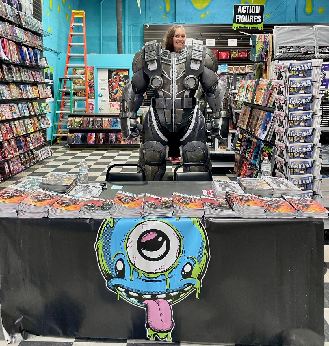 OUR <a href="/badideahello/">BAD IDEA</a> PLANET DEATH #1 SIGNING is TODAY!!! Get your copy of PLANET DEATH #1 signed &amp; get a picture with the PLANET DEATH armor!!!
