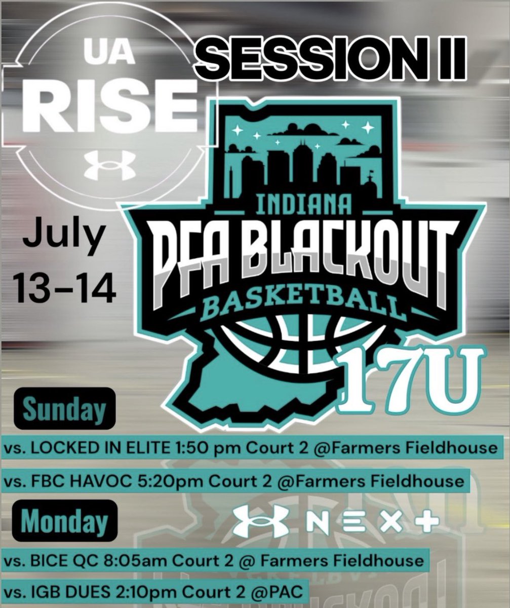 My schedule for UA Rise session 2