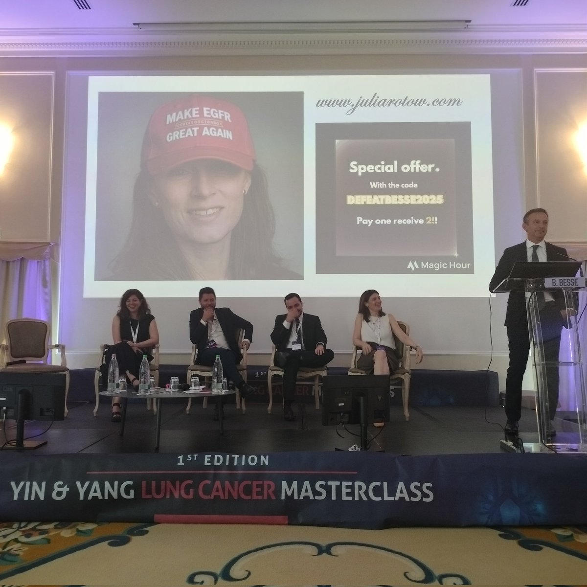 RobertoFerrara_'s tweet image. 🔥 A brilliant case by @CMHidalgoFilho in EGFR+ NSCLC ignites one of the hottest debates: MARIPOSA vs FLAURA2 vs FLAURA at #Yin&amp;amp;Yang 2025 conference in Milan
💥 On stage 2 titans @BenjaminBesseMD &amp;amp; @JuliaRotow face off in a  thought-provoking showdown
@mihaela_aldea @BRicciutiMD
