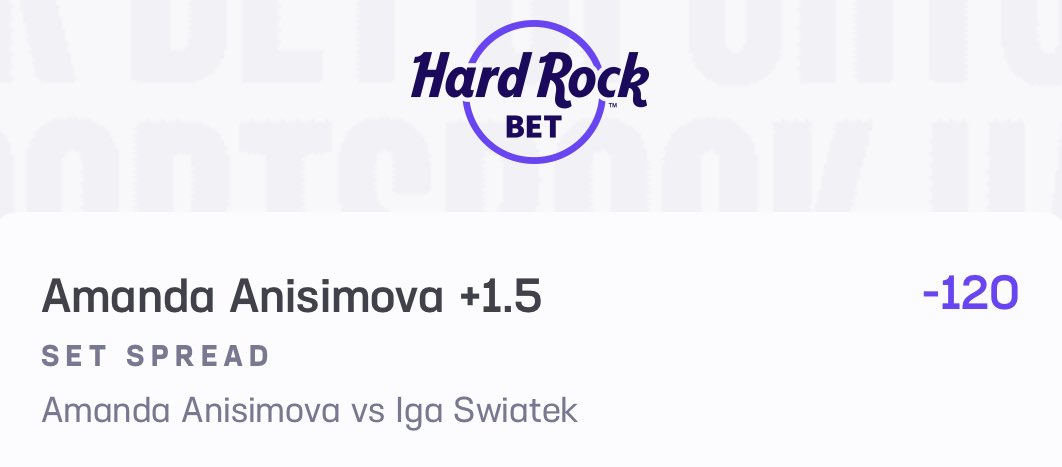 KLattiger's tweet image. Wimbledon Women’s Final
1.2u Amanda Anisimova +1.5 sets -120 (HardRock)
And
1.1u Amanda Anisimova/Iga Swiatek o21.5 games -110
Was also talked about in the spaces. Iga has never won a title on grass. We love Amanda’s powerful flat strokes to throw her rhythm off for a set