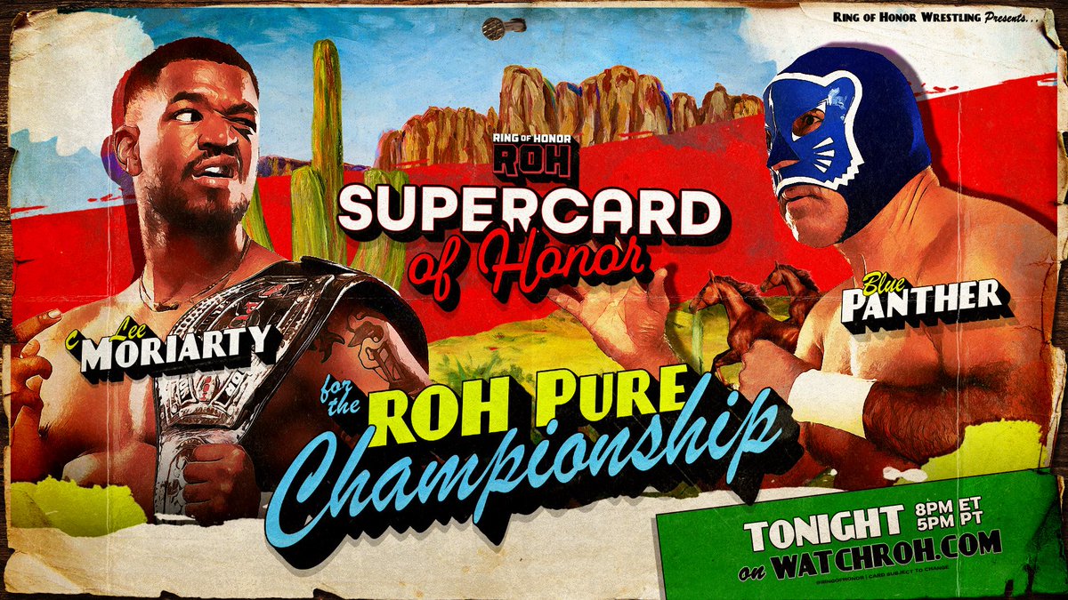 Lee Moriarty vs. Blue Panther
ROH SuperCard Of Honor 2025 = ⭐️⭐️⭐️½
Blue Panther a 64 ans il prend des bumps de la 3ème corde, des dives vers l'extérieur, des vélos en l'air c'est insensé.