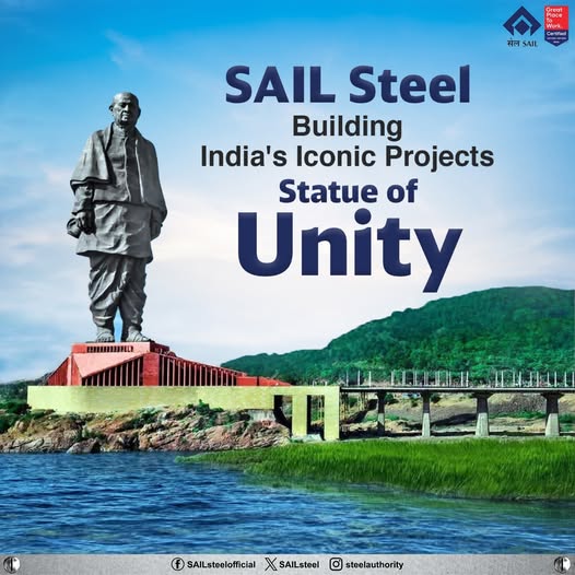 Steel Authority of India Limited (SAIL) (@sailsteel) on Twitter photo Statue of Unity is a marvel supported by SAIL steel's strength. A tribute to Sardar Patel, symbolizing unity & Indian resilience.
<a href="/narendramodi/">Narendra Modi</a> <a href="/PMOIndia/">PMO India</a> <a href="/SteelMinIndia/">Ministry of Steel</a> <a href="/hd_kumaraswamy/">ಹೆಚ್.ಡಿ.ಕುಮಾರಸ್ವಾಮಿ | H.D.Kumaraswamy</a> <a href="/BjpVarma/">Bhupathiraju Srinivasa Varma</a> <a href="/mygovindia/">MyGovIndia</a> <a href="/PIB_India/">PIB India</a>
#SteelAuthority #SAIL Statue of Unity is a marvel supported by SAIL steel's strength. A tribute to Sardar Patel, symbolizing unity & Indian resilience.
<a href="/narendramodi/">Narendra Modi</a> <a href="/PMOIndia/">PMO India</a> <a href="/SteelMinIndia/">Ministry of Steel</a> <a href="/hd_kumaraswamy/">ಹೆಚ್.ಡಿ.ಕುಮಾರಸ್ವಾಮಿ | H.D.Kumaraswamy</a> <a href="/BjpVarma/">Bhupathiraju Srinivasa Varma</a> <a href="/mygovindia/">MyGovIndia</a> <a href="/PIB_India/">PIB India</a>
#SteelAuthority #SAIL