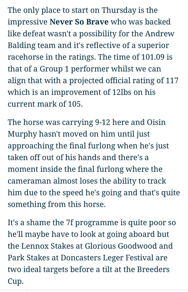 Racing Through Time (@_rttuk) on Twitter photo Never So Brave does the business from the <a href="/Ascot/">Ascot Racecourse</a> report! We told you he was Group 1 class and won on the bridle in Group 2 Never So Brave does the business from the <a href="/Ascot/">Ascot Racecourse</a> report! We told you he was Group 1 class and won on the bridle in Group 2