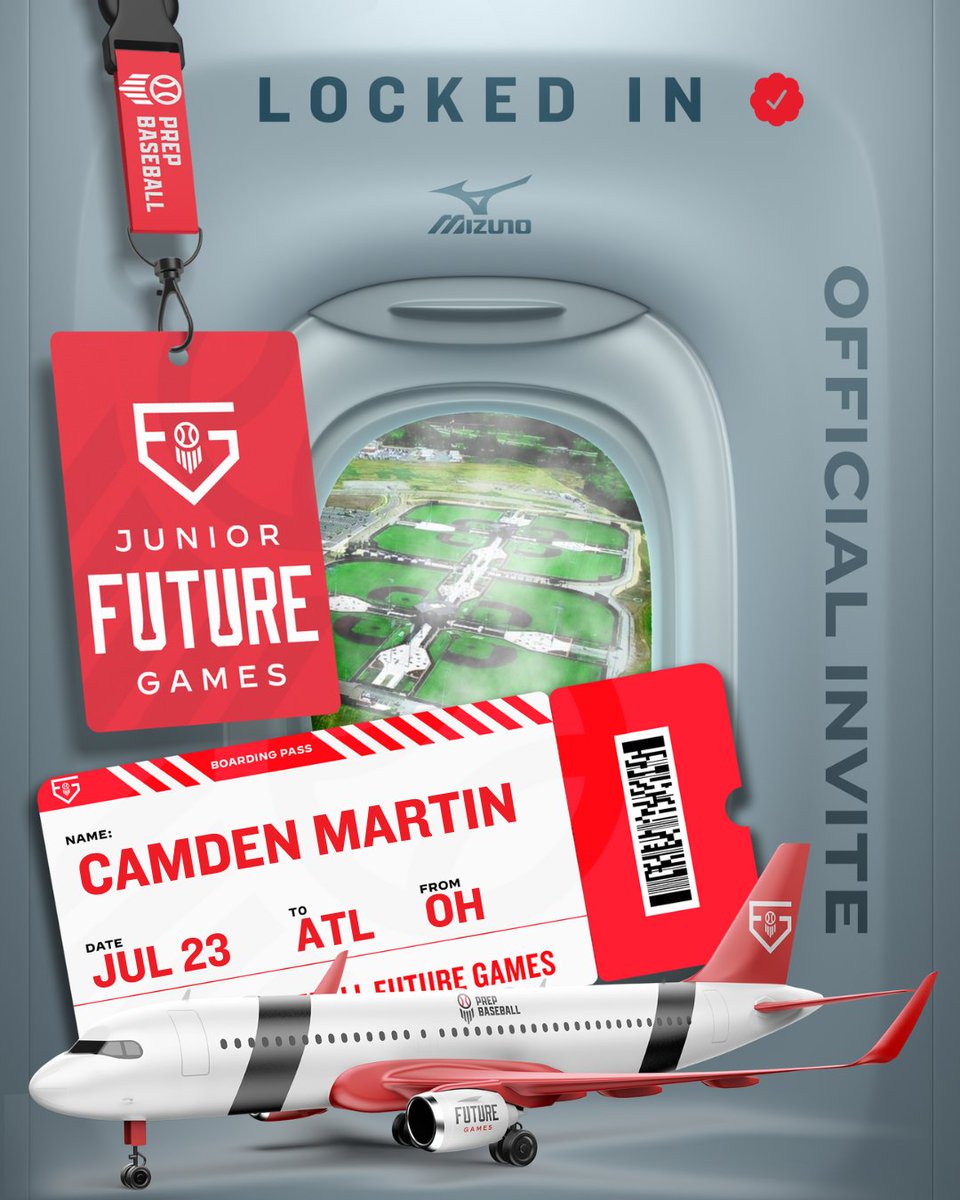 𝐈𝐧𝐯𝐢𝐭𝐞 𝐀𝐜𝐜𝐞𝐩𝐭𝐞𝐝. 🤝

Welcome 2029 SS Camden Martin to Team Ohio at the 2025 Junior Future Games!

@camdenmartin8 @PrepBaseball #PBJFG25