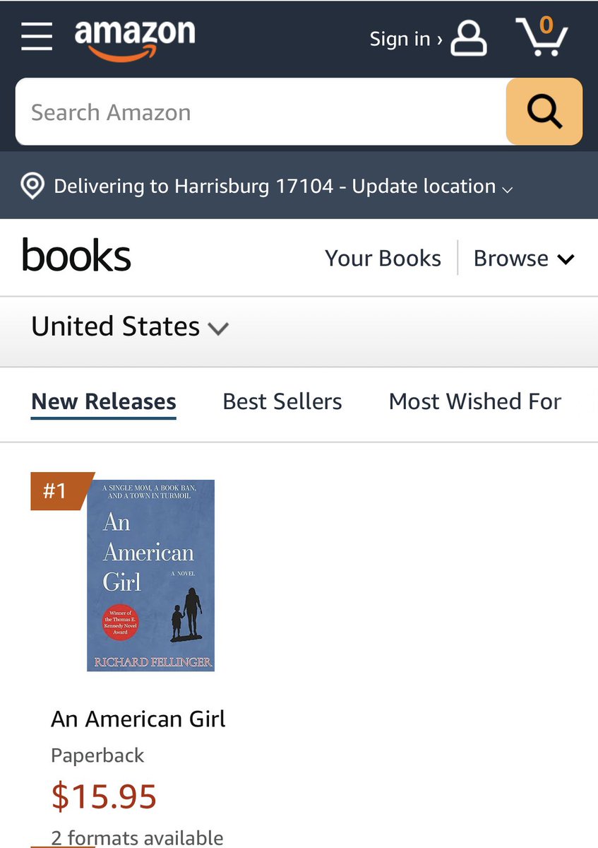 rfellinger's tweet image. Pretty damn cool: Top new release in American dramas and plays. 
An American Girl is the story of a single mom, a book ban, and a town in turmoil. It’s winner of the Thomas E. Kennedy Award. 
Find it here: 
bit.ly/AnAmericanGirl…