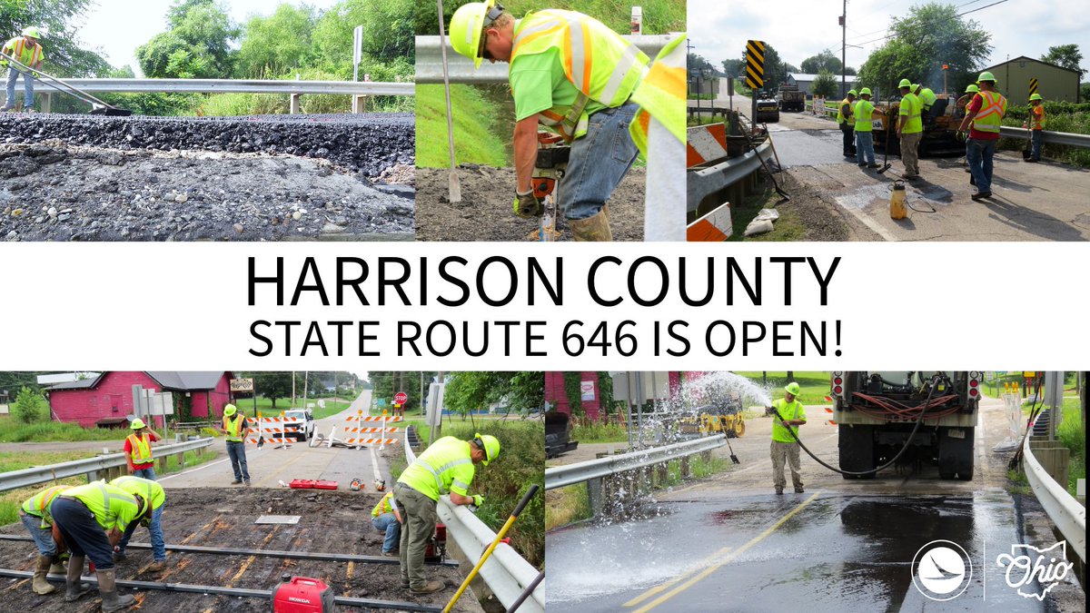 ODOT_EasternOH's tweet image. ODOT crews completed repairs on the State Route 646 bridge over Salem Creek just west of the village of Annapolis. The road is now open to traffic. Excellent work by all involved to complete the bridge repairs and reopen to traffic in 3 weeks! #ODOTWorks