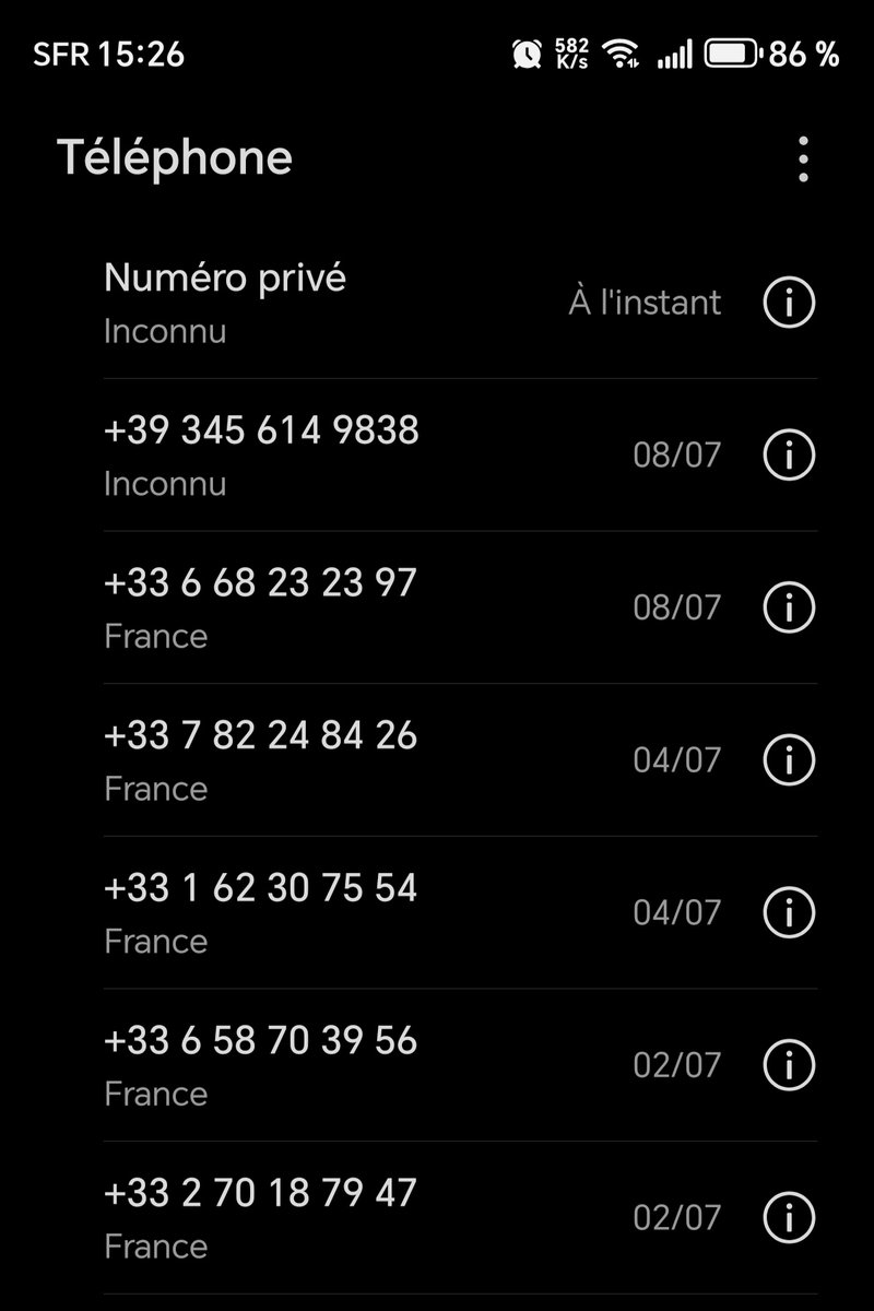 J'ai bloqué les numéros qui commencent par 01/2/3/4/5/8/9. Maintenant je suis envahi par des 06 et 07 des centre d'appel. La c'est carrément un numéro inconnu qui m'appelle pour ça. C'est pas interdit ces putin d'appel ?????? #demarchagetelephonique