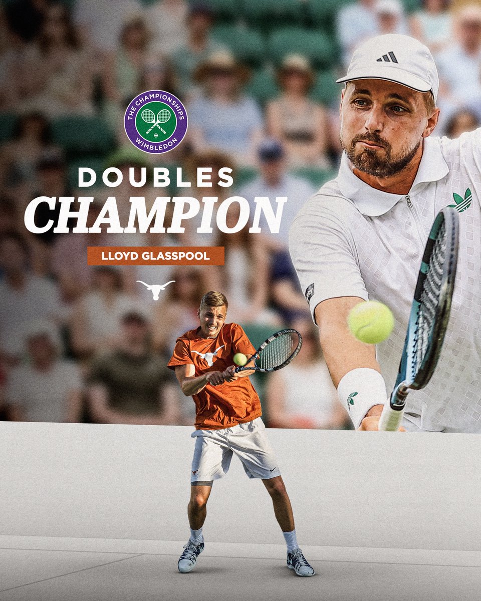 TexasMTN's tweet image. And there it is!!! #LonghornLegend Lloyd Glasspool wins the #WIMBLEDON men's doubles championship!
He's the first Longhorn to win that title since Wilmer Allison in 1930 and the first in a Grand Slam since both Steve Denton and Kevin Curren in the 1982 U.S. Open!
#HookEm ๐ค๐พ