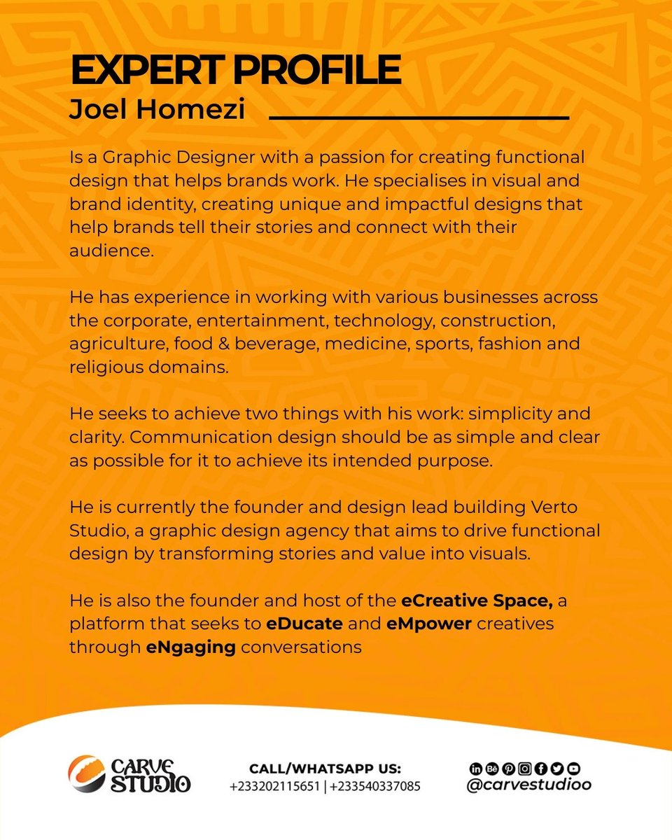 I'll be talking about my journey as a designer on the Carve Studio webinar next week Friday, 18th July at 7pm.

Make a date with me 
meet.google.com/dfs-vivs-cyh