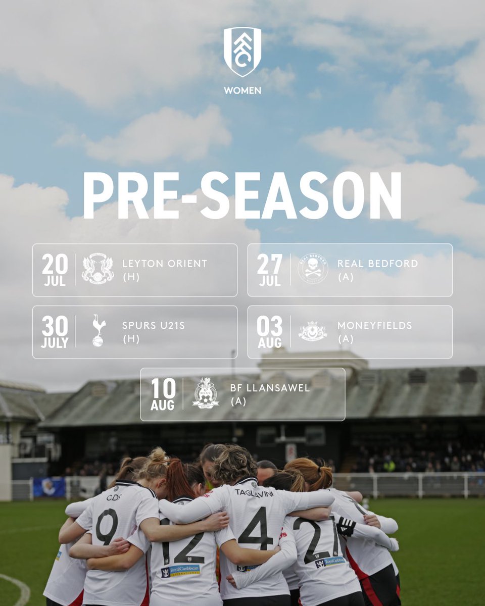 Check out our pre-season fixtures! ⬇️⚽️ 

#FFCW