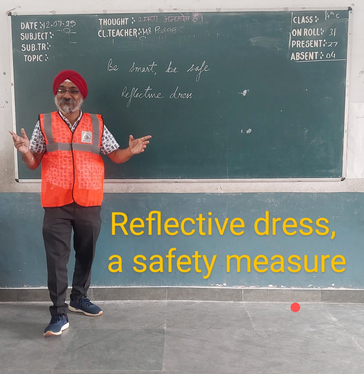 Jajju singh Bhatia (@jajjjusingh) on Twitter photo When teacher is a teaching aid, learning is fun.
As per NEP2020 connecting lesson to real life, H.M of PM SHRI KV O.F BHANDARA reached the class wearing safety jacket and ignited critical thinking
Class 4 English
Be Smart, Be Safe
<a href="/ncert/">NCERT</a>
<a href="/KVS_HQ/">Kendriya Vidyalaya Sangathan</a>
<a href="/KvsMumbai/">KVS RO Mumbai</a>
<a href="/EduMinOfIndia/">Ministry of Education</a> When teacher is a teaching aid, learning is fun.
As per NEP2020 connecting lesson to real life, H.M of PM SHRI KV O.F BHANDARA reached the class wearing safety jacket and ignited critical thinking
Class 4 English
Be Smart, Be Safe
<a href="/ncert/">NCERT</a>
<a href="/KVS_HQ/">Kendriya Vidyalaya Sangathan</a>
<a href="/KvsMumbai/">KVS RO Mumbai</a>
<a href="/EduMinOfIndia/">Ministry of Education</a>