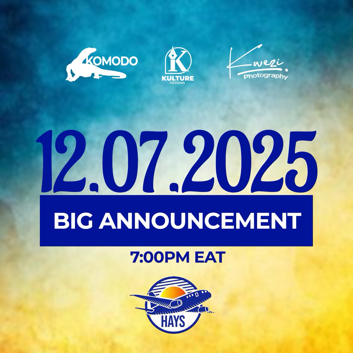 Big announcement loading.
Today 7PM 
Keep glued on